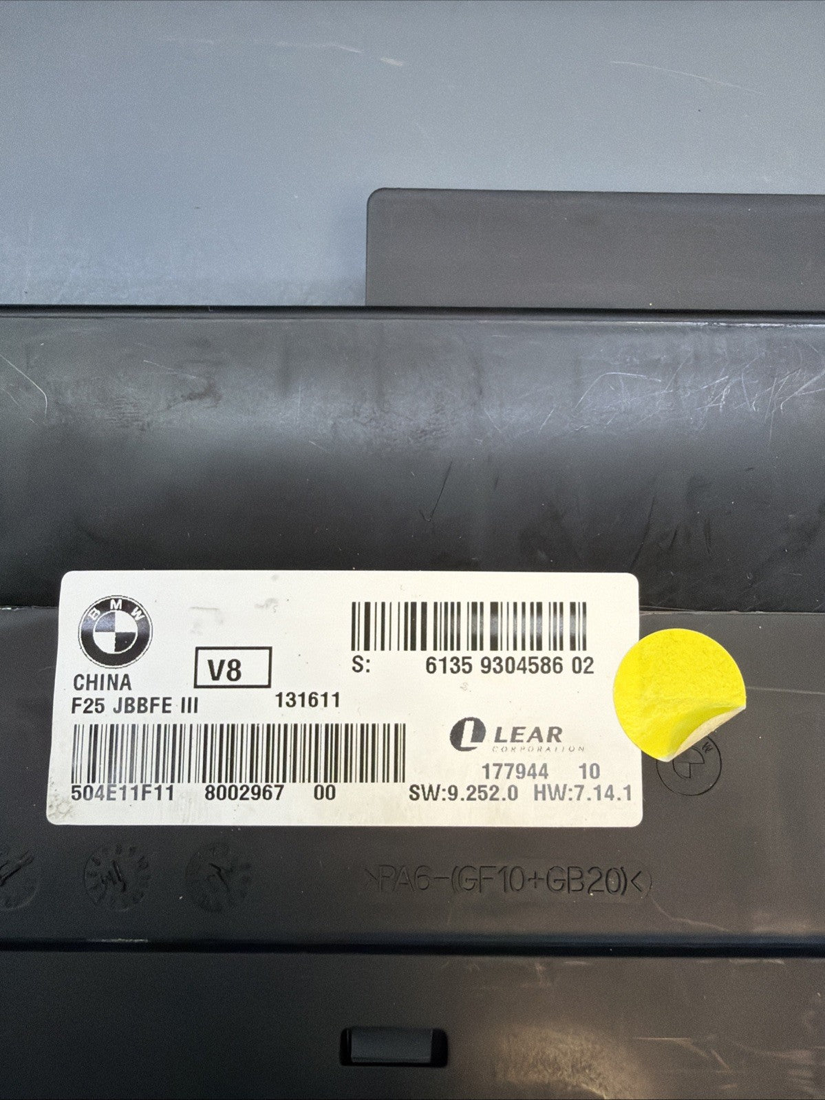 2011-2017 BMW X3 F25 Electronic Junction BOX BODY Control Module BCM BCU 9304586