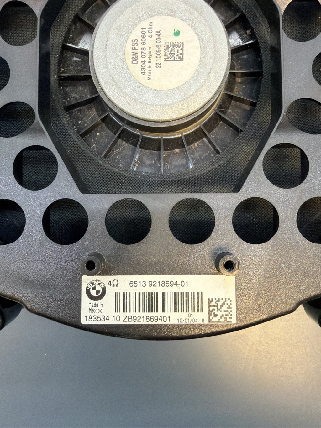 2007-2013 BMW X5 E70 LEFT/RIGHT FRONT CENTRAL BASS SUBWOOFER (SET OF 2) 9218694