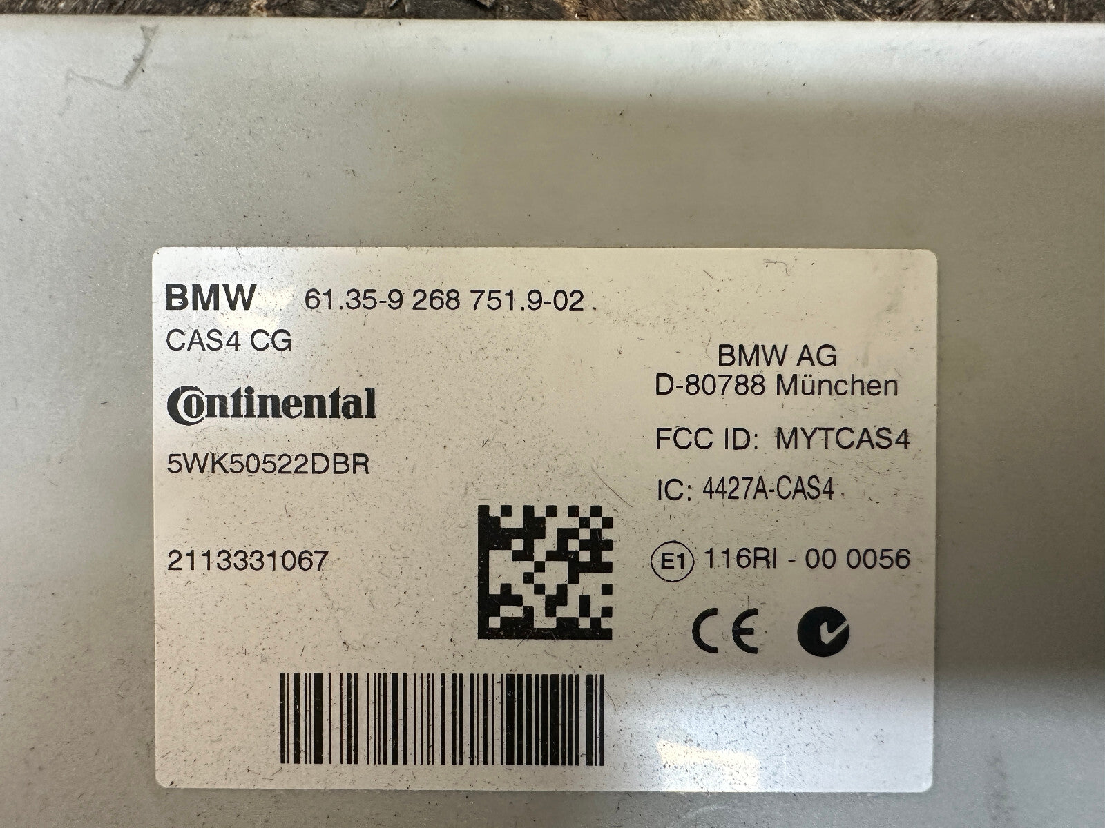 BMW 08-13 N63 ENGINE ECU/DME+CAS+KEY+HOUSING MSD85 SET 7633374+9268751
