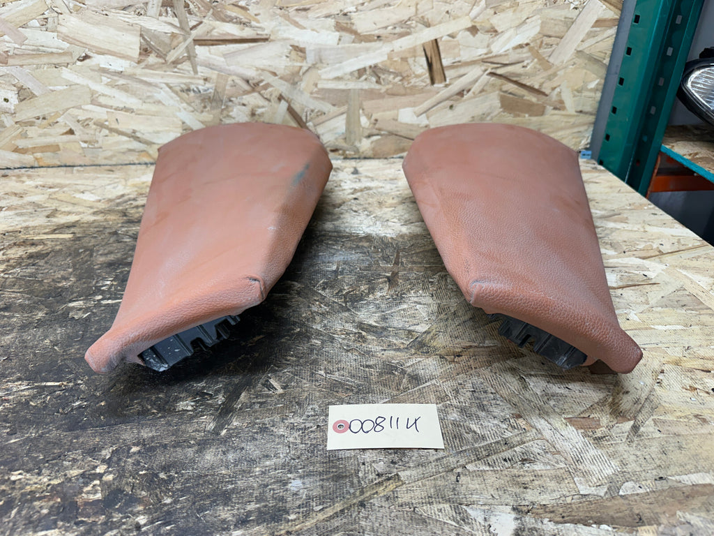 BMW 04-10 X3 REAR LEFT+RIGHT SEAT LEATHER BOLSTER TERRACOTTA 3330437+3330438