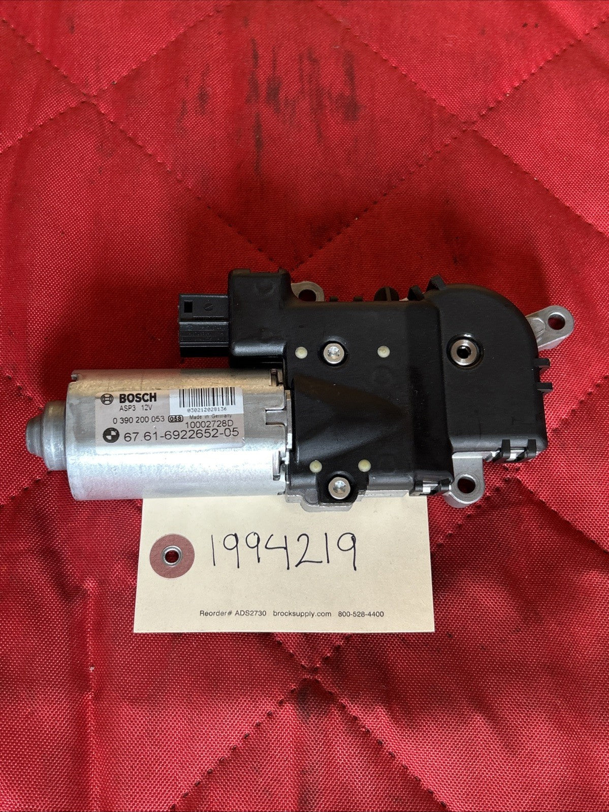 2007-2013 BMW E70 X5 Sunroof Motor Drive Unit OEM 6922652