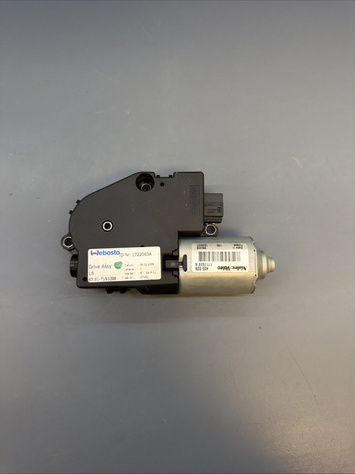 07-13 OEM BMW E90 E92 328 335 M3 Upper Sunroof Moon Roof Motor Unit 7193398