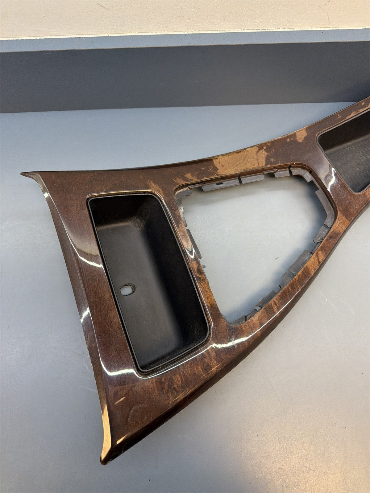 2006-2013 BMW E90 E92 E93 328i 335i Shifter Trim Surround Bezel Wood OEM 7118034