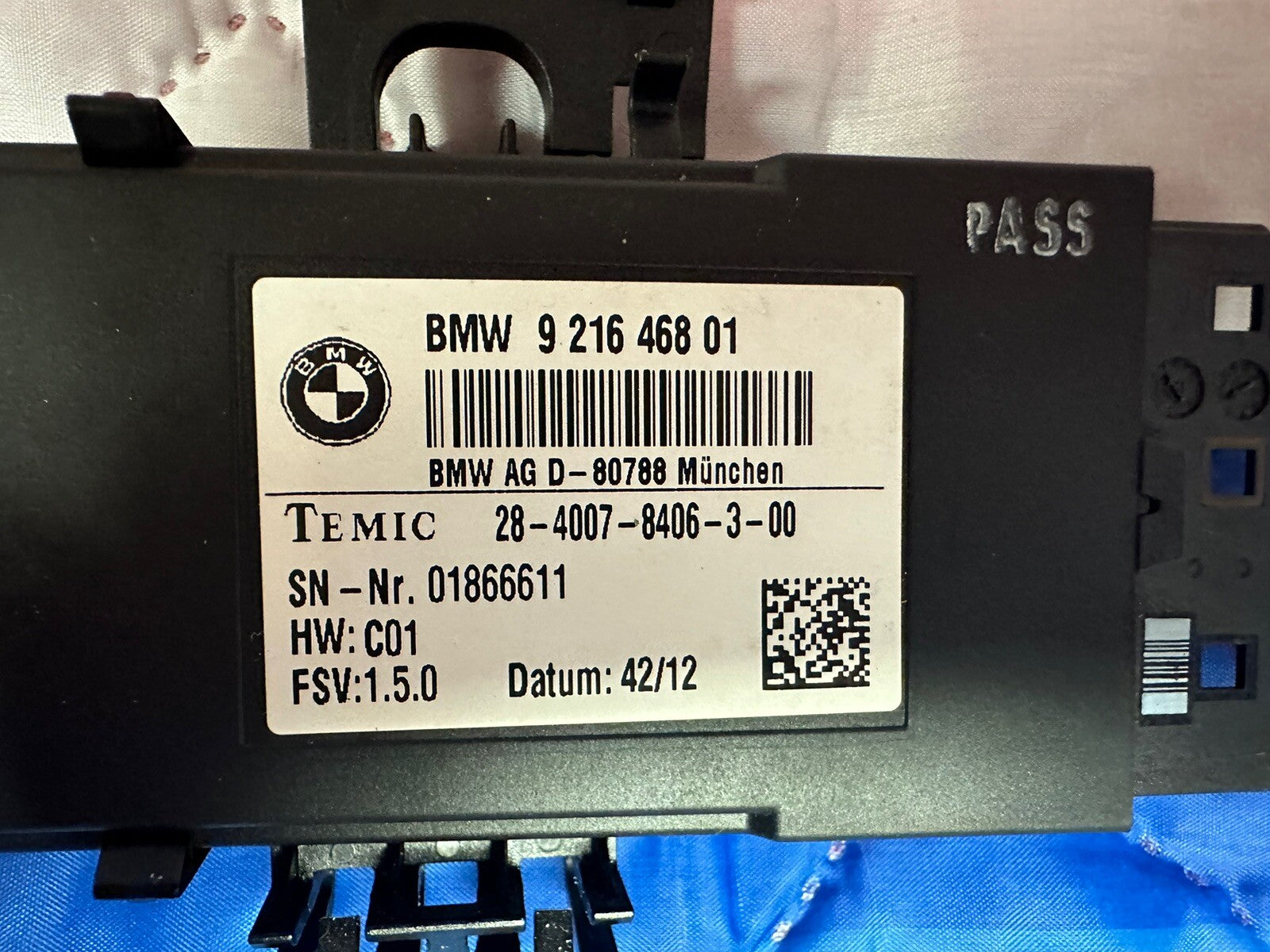 12-16 BMW 320i 328i 335i F30 FRONT OR REAR HEATED SEAT CONTROL MODULE 9216468OEM