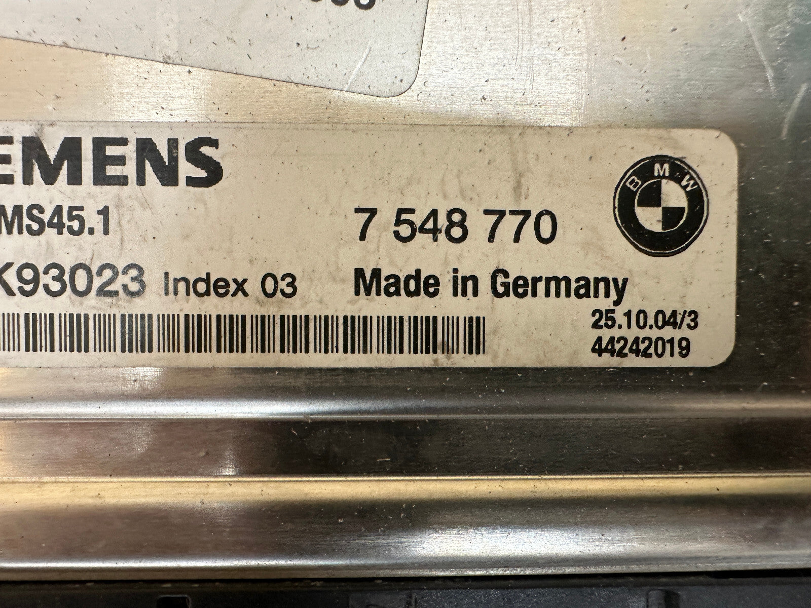 BMW 99-06 E46 E60 E83 3 5 SERIES X3 M54 ENGINE ECU+CAS+KEY 7548770 MS54.1