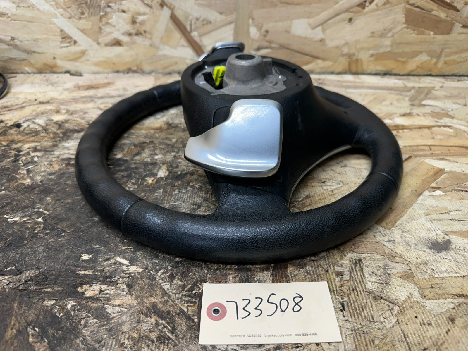 BMW 2006-2013 E9X 3 SERIES BLACK LEATHER STEERING WHEEL W/ PADDLES OEM 3051626