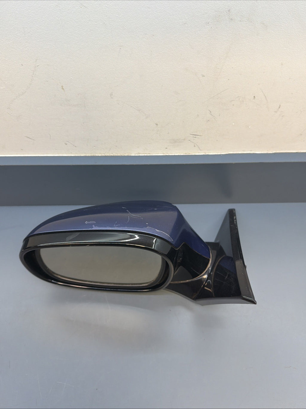 2011 - 2013 BMW E82 E88 FRONT LEFT DRIVER SIDE VIEW MIRROR BLUE OEM 7208145