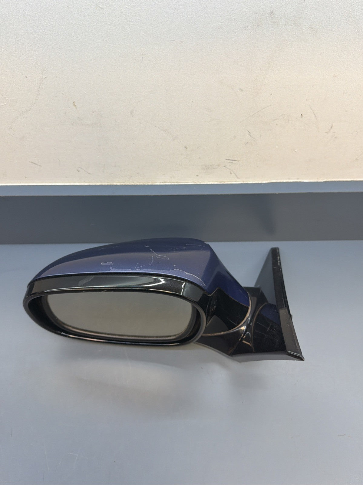 2011 - 2013 BMW E82 E88 FRONT LEFT DRIVER SIDE VIEW MIRROR BLUE OEM 7208145