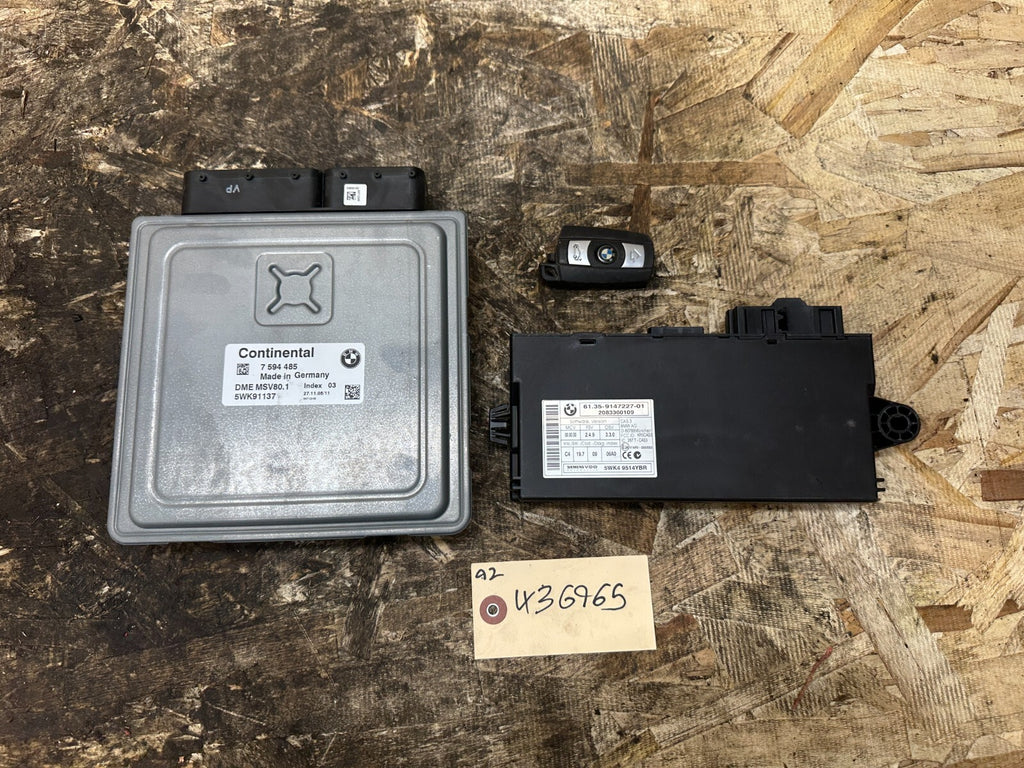 BMW 2009-2013 E90 ECU+CAS(IMMOBILIZER)+KEY VIN MATCHED SET OEM 9147227+7594485