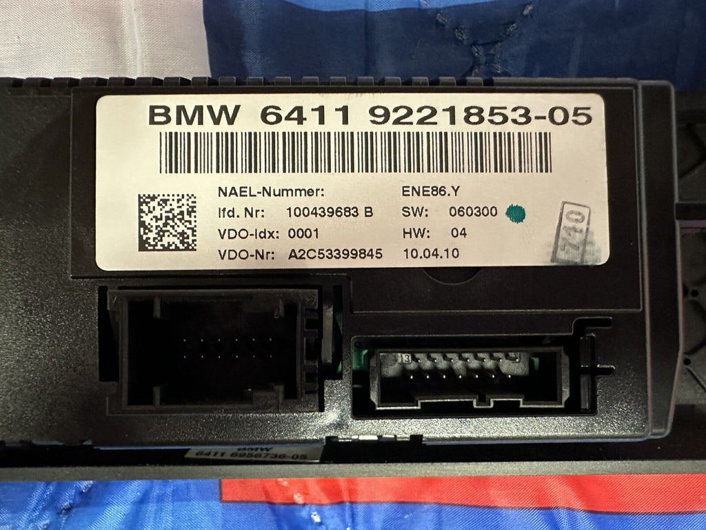 BMW 3 SERIES E90 E91 1 SERIES 06-12 CLIMATE CONTROL PANEL OEM 9221853