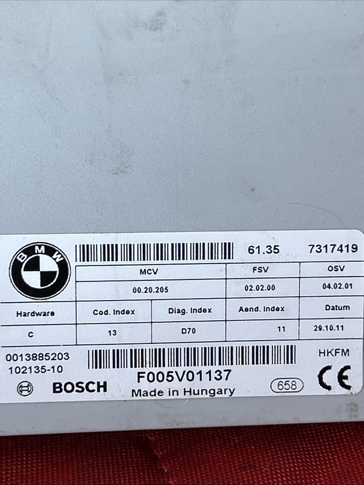 07-14 BMW X5 X6 X5M X6M Rear Tail Gate Liftgate Control Module Unit 7317419 OEM