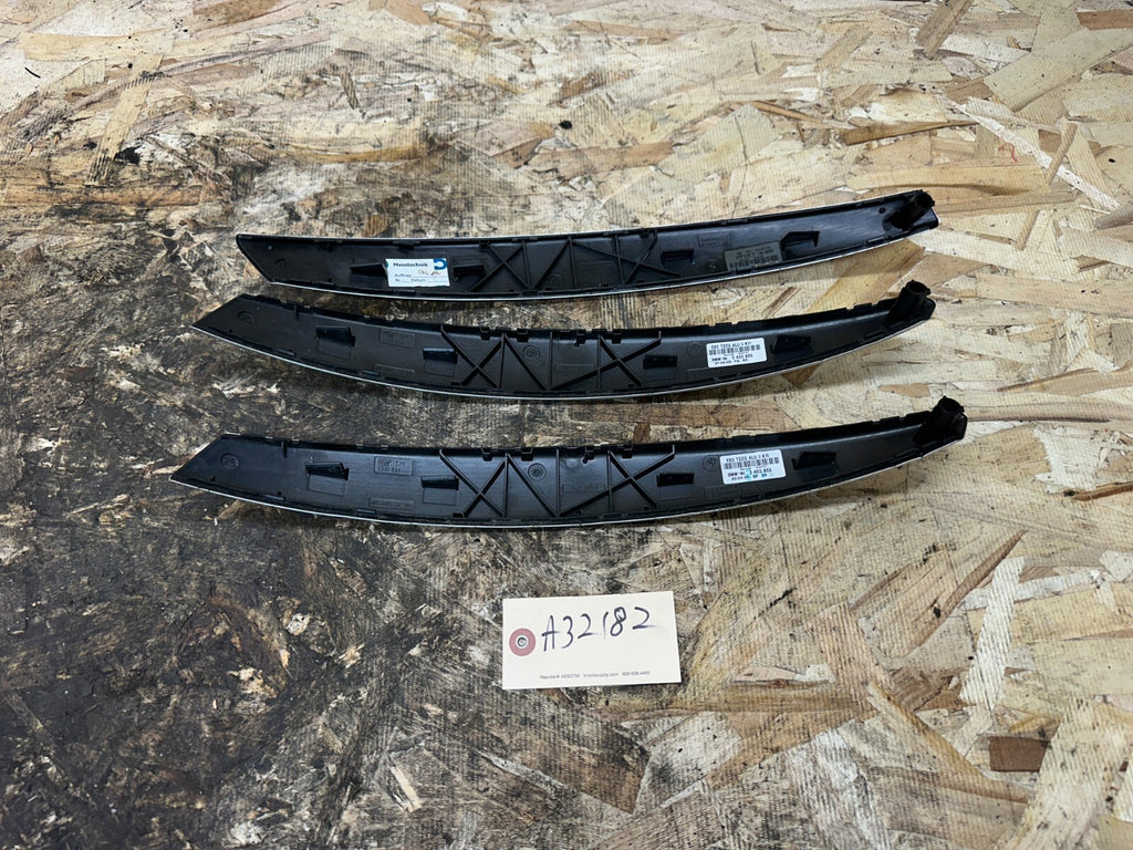 BMW 03-06 E83 X3 DOOR HANDEL TRIM L+R SET OF 3pc SILVER OEM 3403853+3403854