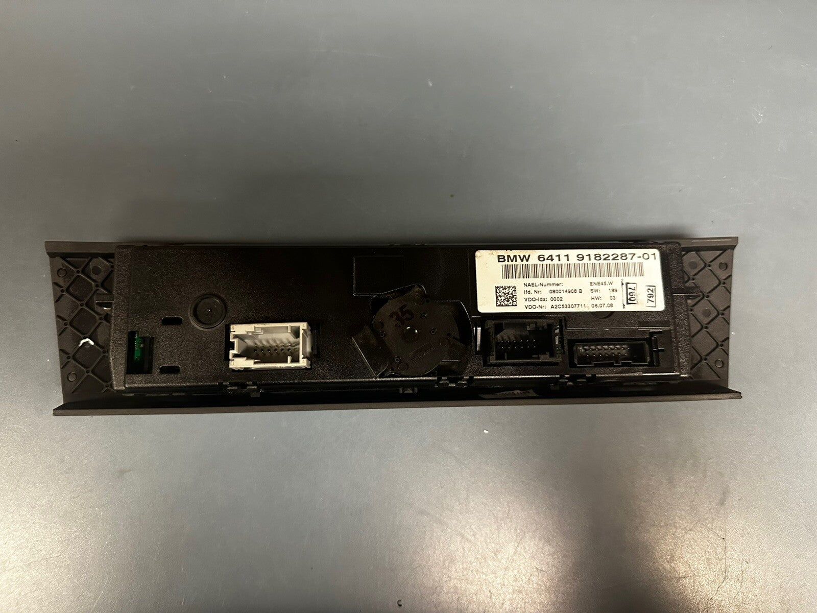 BMW 3 E81 E87 E90 M3 Climate Control Unit A/C Air Conditioning Panel 9182287