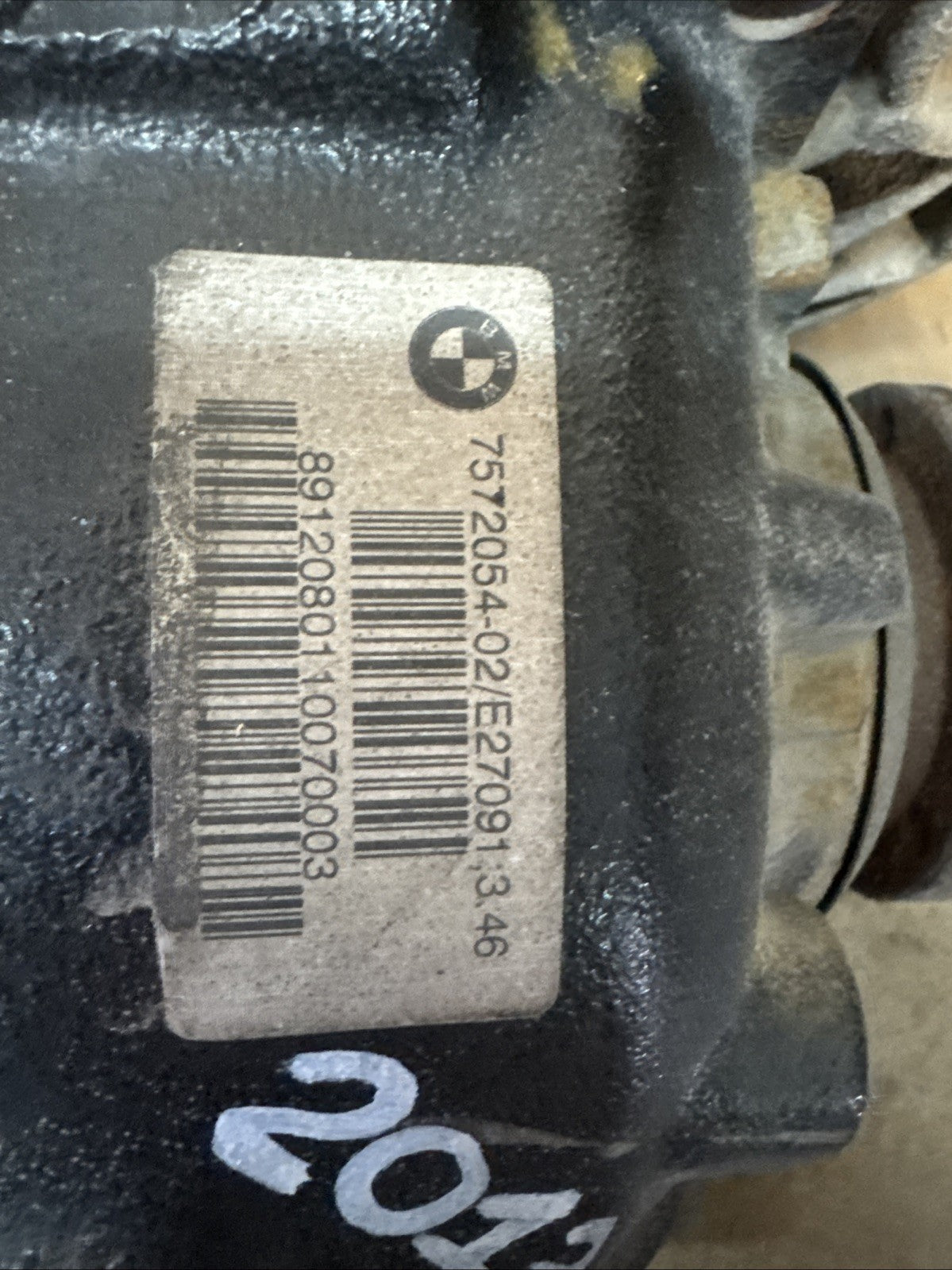 07-13 BMW E88 E90 E92 E93 135 335 Rear Axle Drive Differential Carrier 3.46