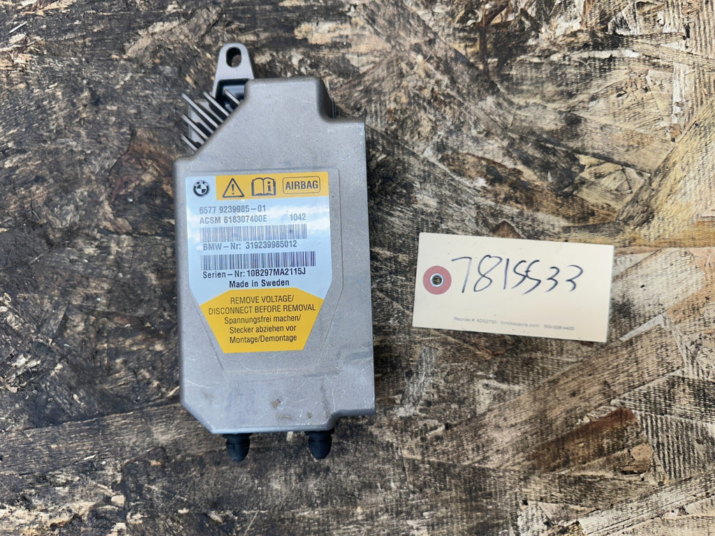 BMW 2009-2017 F10 F11 5 SERIES SRS CONTROL UNIT IMPACT SENSOR OEM 9239985