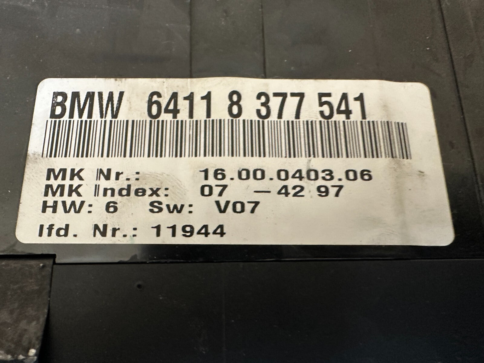 BMW 1995-2001 E38 7 SERIES AC HEATER CLIMATE CONTROL PANEL OEM 8377541