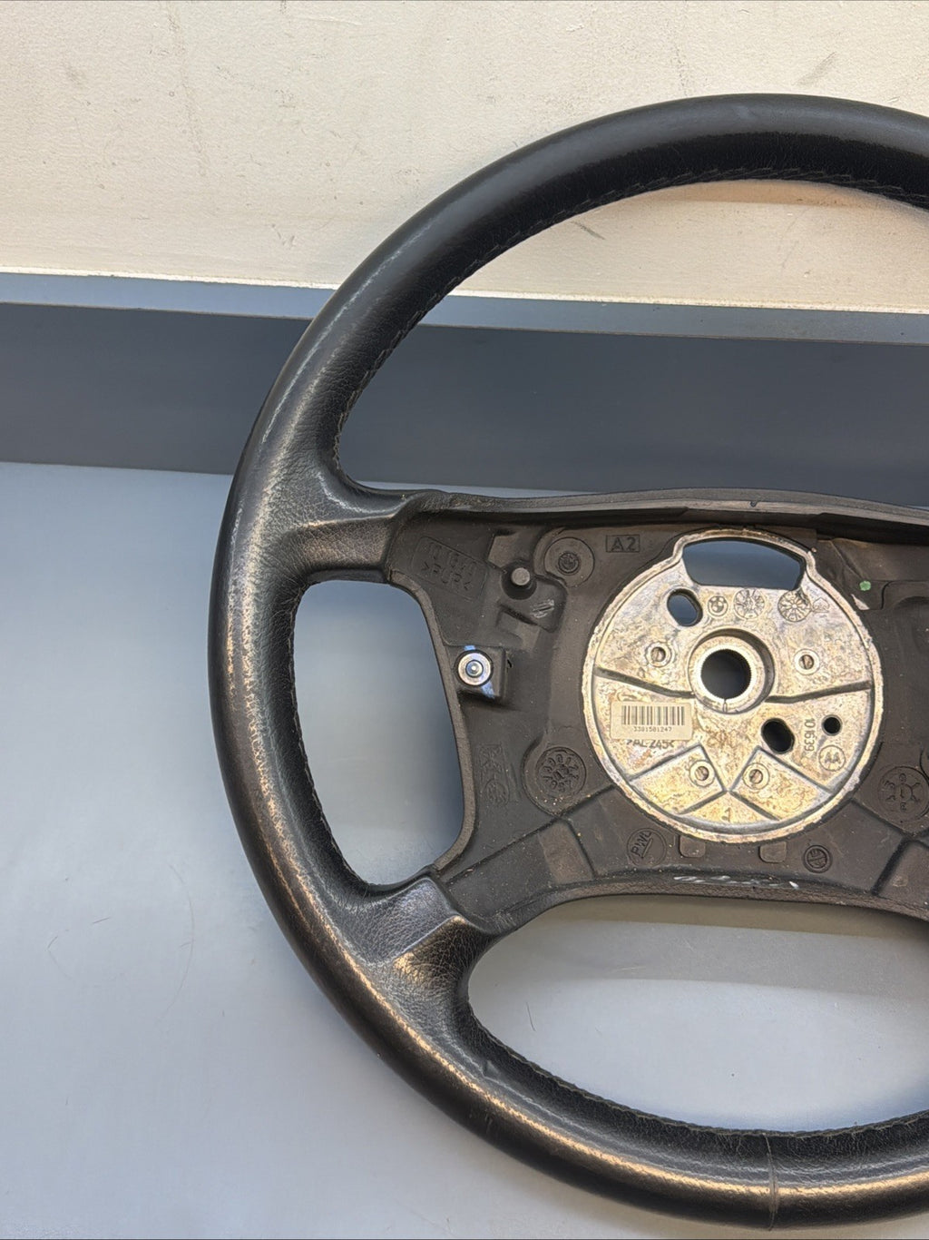 2004-2006 BMW X3 E83 4-Spoke Steering Wheel Black Leather OEM 3411790