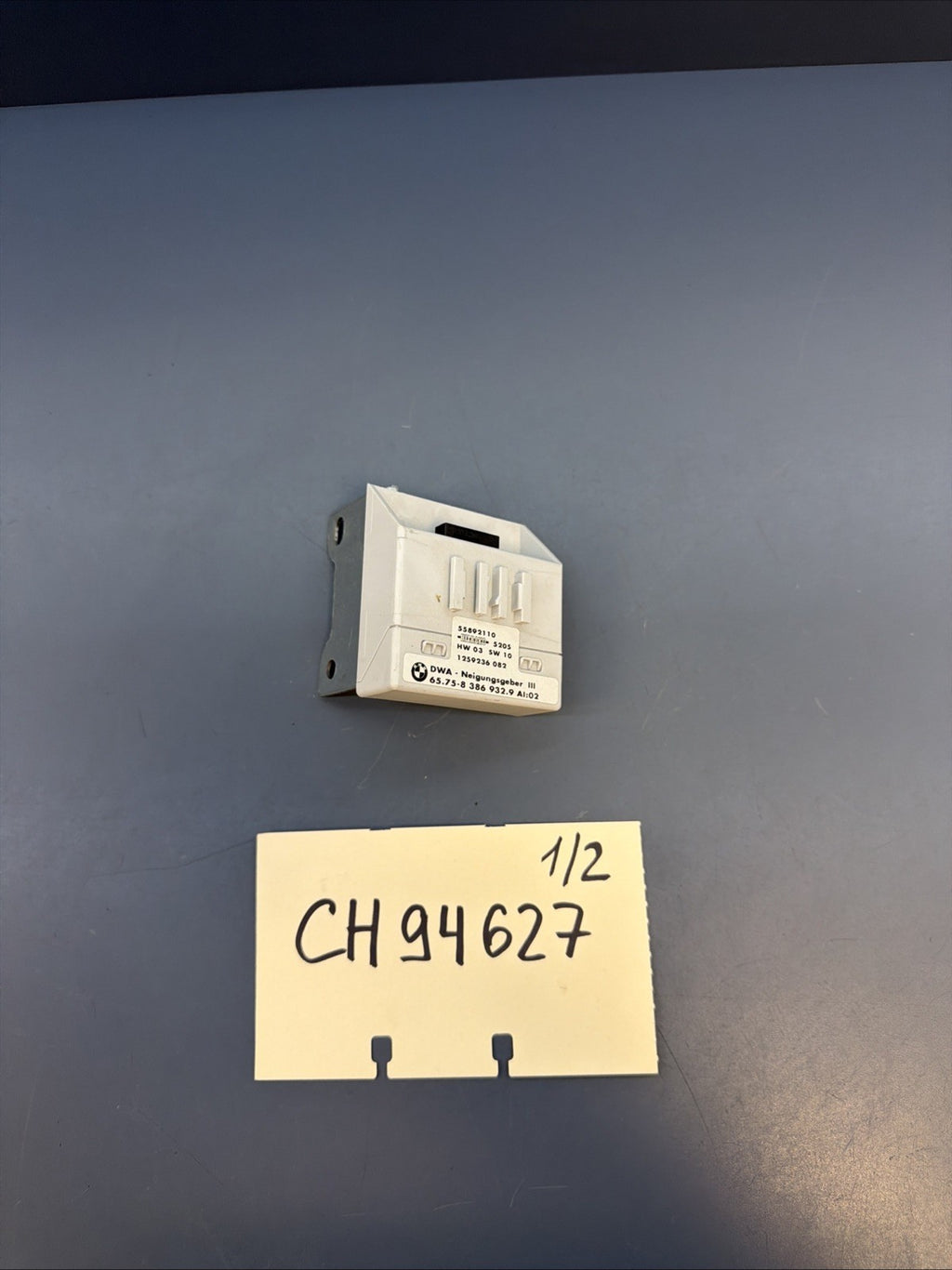 97-03 BMW E46 E39 SECURITY INCLINATION INDICATOR SENSOR MODULE OEM 8386932