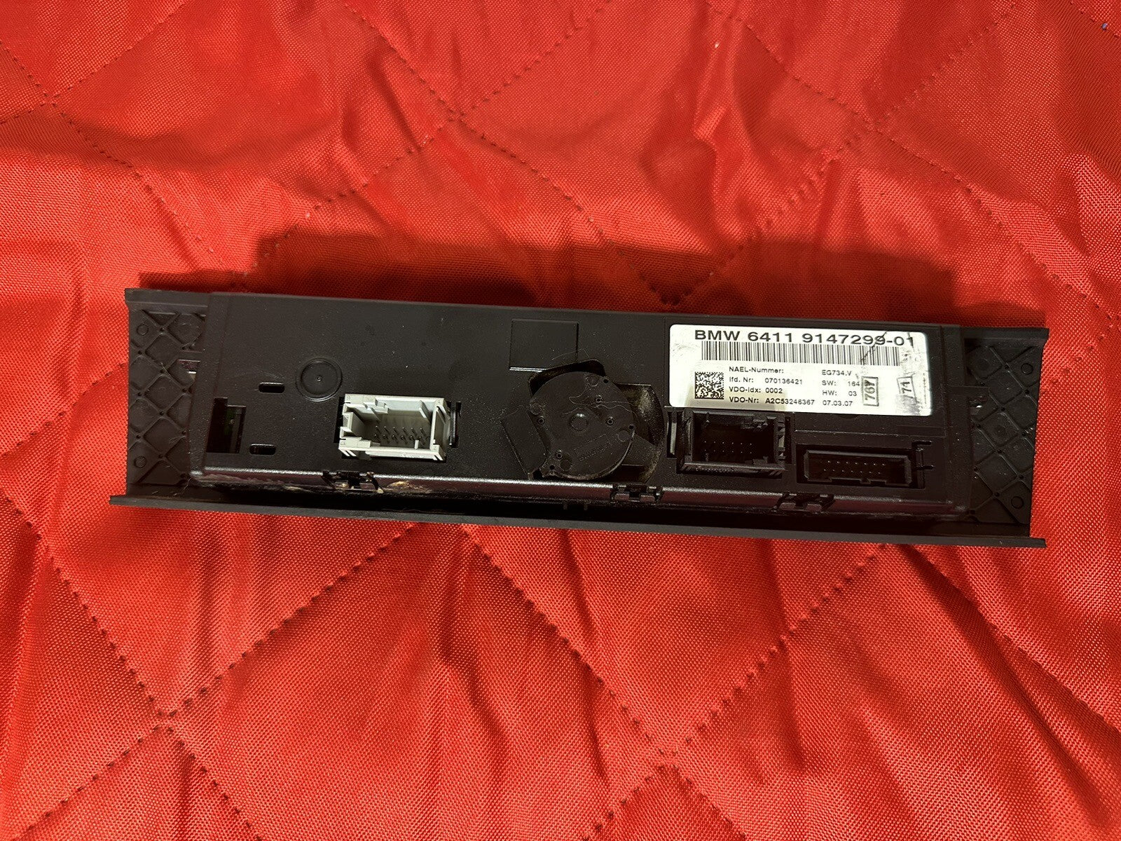 07-09 BMW AUTOMATIC HEATER A/C CLIMATE CONTROL SWITCH UNIT E90 OEM 9147299