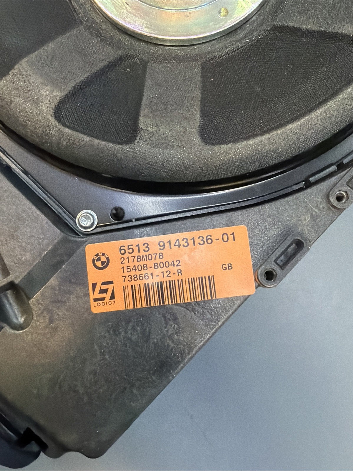 06-15 BMW X1 128I 330XI RIGHT PASSENGER SIDE SPEAKER SUBWOOFER OEM 65139143136