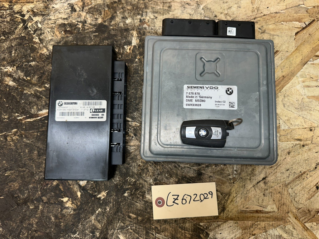 BMW 7-10 E60 E90 E82 N54 ENGINE ECU+CAS IMMOBILIZER+KEY VIN MATCHED OEM 7575875