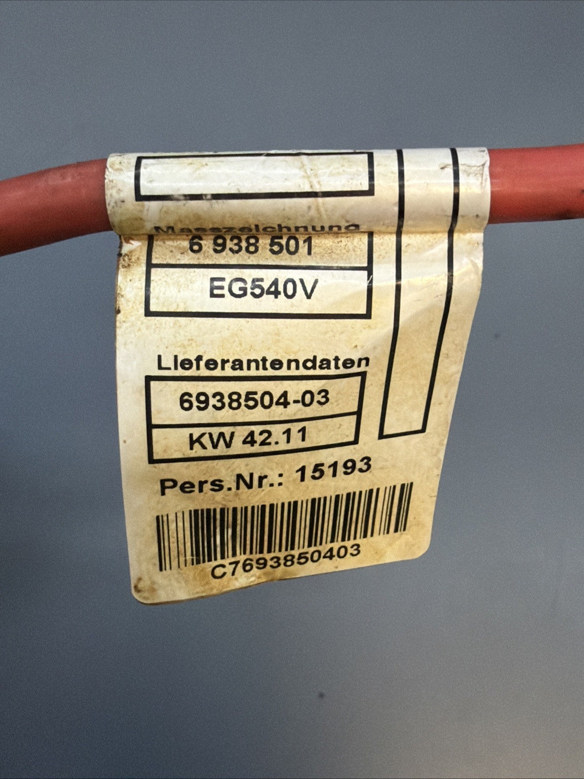 BMW 04-13 E90 3 SERIES POSITIVE BATTERY LEAD OEM 6938504/6938501