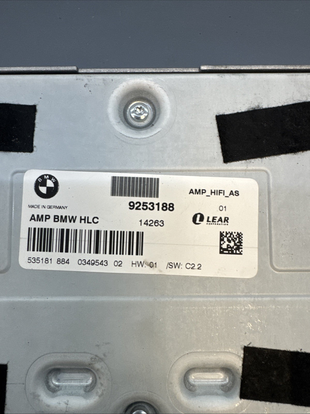 2009 - 2012 BMW 328i 335i E90 E92 Audio AMP AMPLIFIER HIFI SYSTEM OEM 9253188