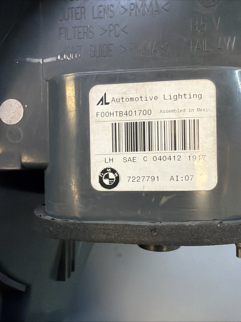 2011-2013 BMW X5 E70 GENUINE Driver Left Side Outer Tail Light Lamp OEM 7227791