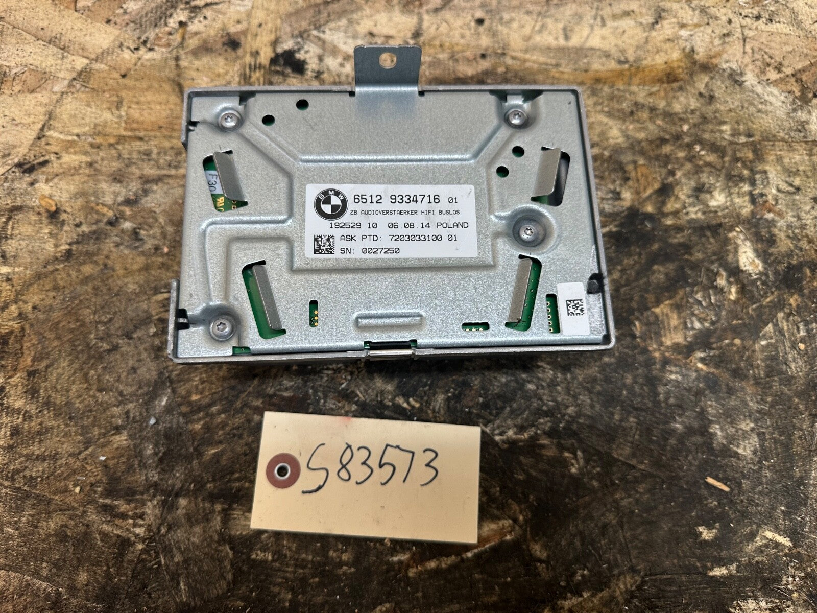 BMW F30 12-19 HiFi AUDIO RADIO AMP OEM BMW 9334716