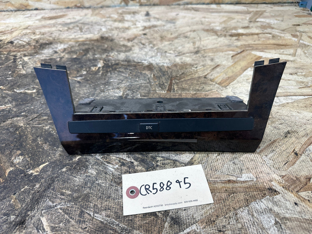 BMW 01-09 5 SERIES CENTER DTC TRACTION CONTROL SWITCH POPLAR WOOD COVER 6952469