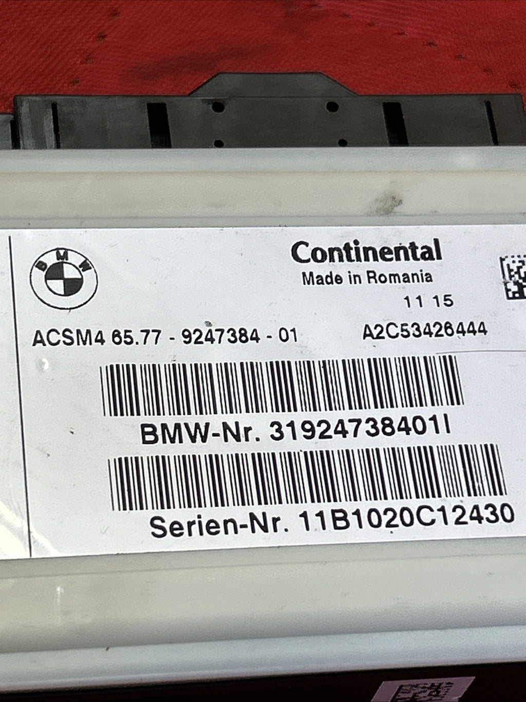 BMW 3 4 5 Series F10 F30 F32 F12 F25 F01 Control Module Unit 9280186 OEM