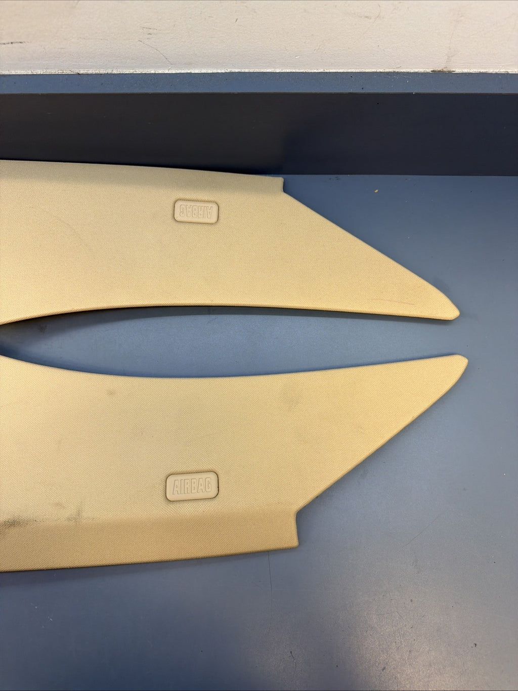 04-07 BMW E60 530I C PILLAR TIRM COVER REAR LEFT&RIGHT OEM 7027093 7027094 BEIGE