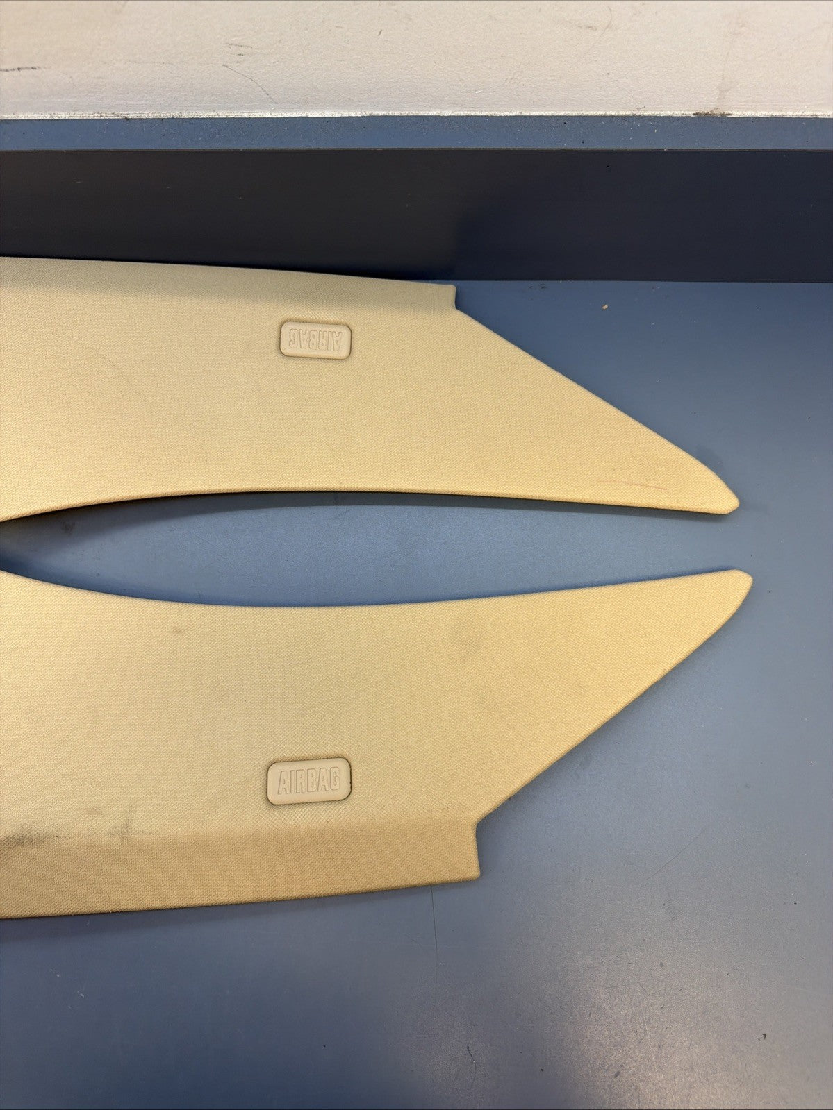 04-07 BMW E60 530I C PILLAR TIRM COVER REAR LEFT&RIGHT OEM 7027093 7027094 BEIGE