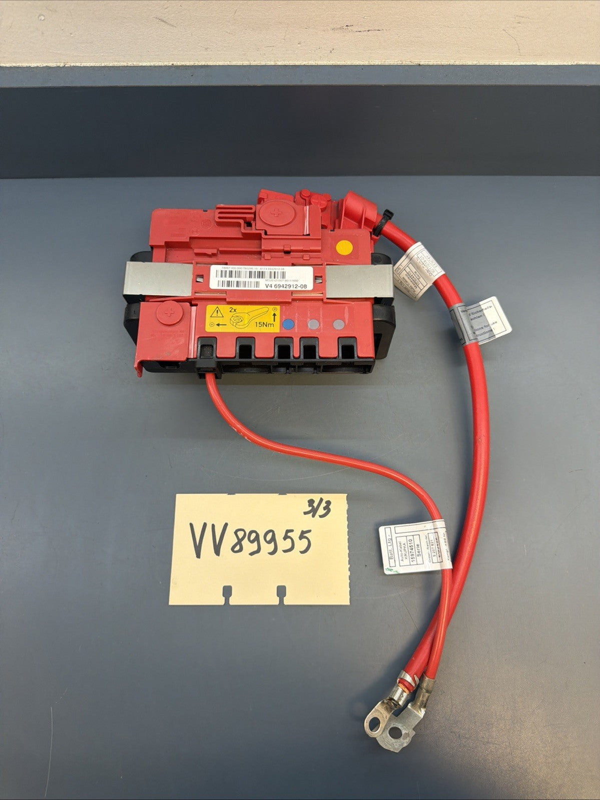 12-15 BMW X1 E84 Battery Power Distribution Junction Box OEM W CABLE 6942912