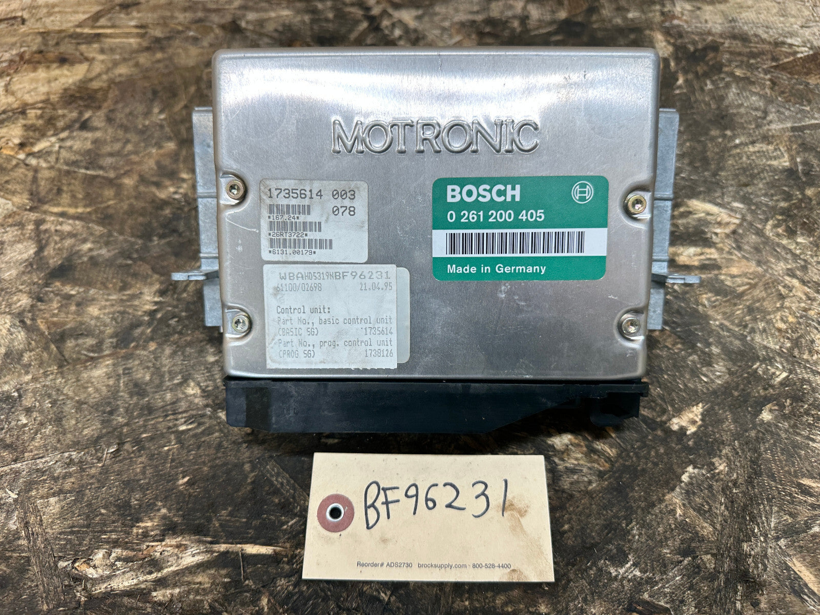 BMW 89-96 E34 5 SERIES GREEN LABEL NON VANOS ECU ECM DME OEM 1735614