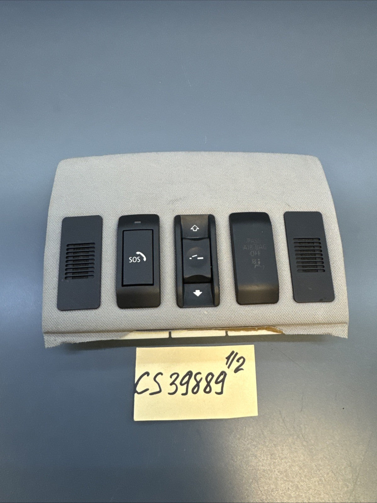 08 BMW 535xi E60 Front Upper Sunroof Mic Switch Control Switch Trim OEM A30