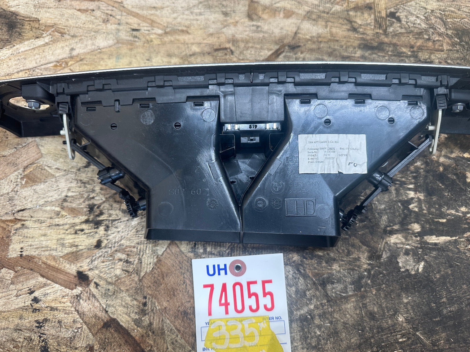 BMW 05-13 E90 3 SERIES RIGHT DASH VENT TRIM ALUMINUM OEM 9147391
