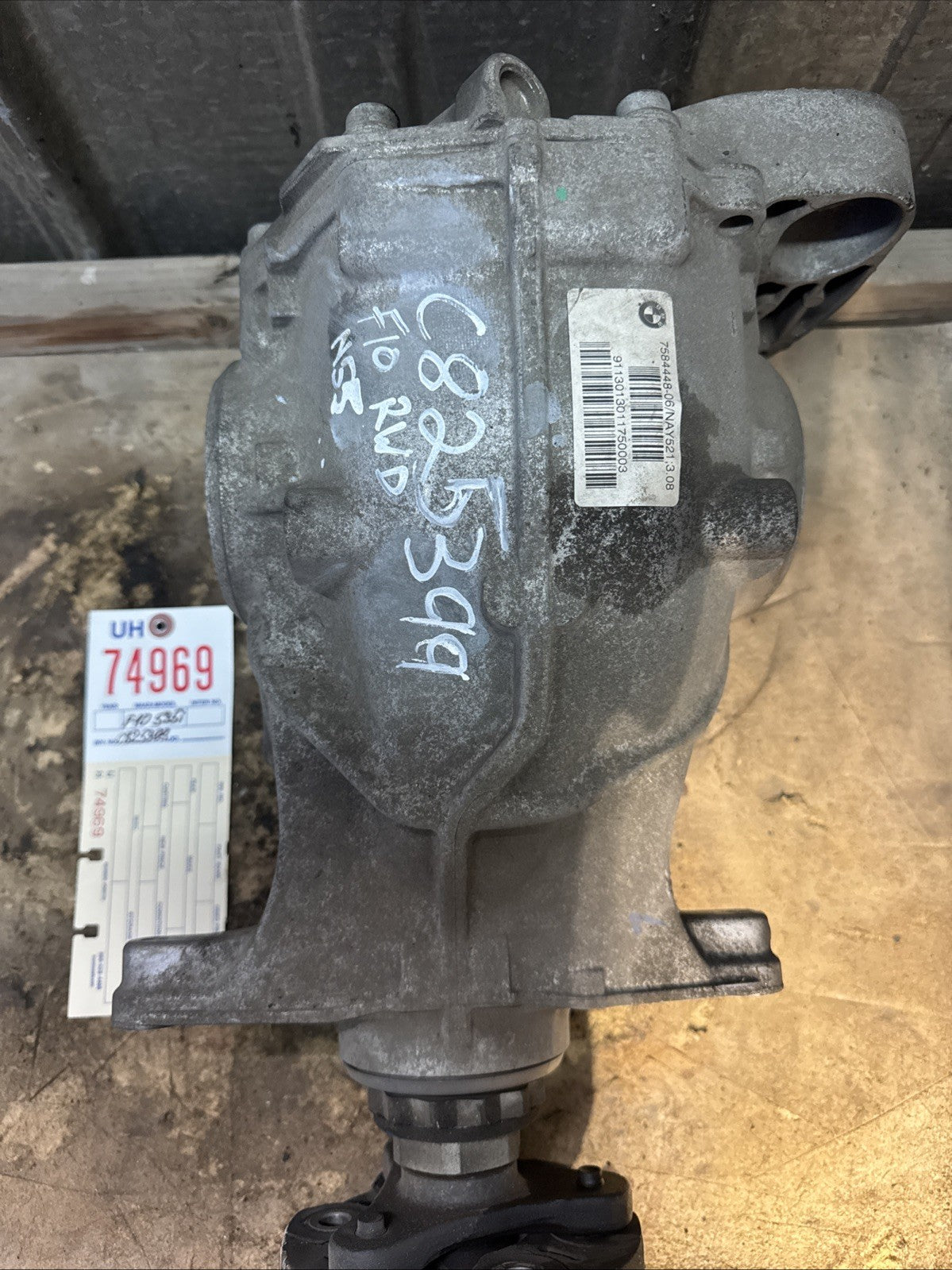 BMW REAR DIFFERENTIAL 5 SERIES F10 AUTOMATIC  FINAL DRIVE 3.08 7584448
