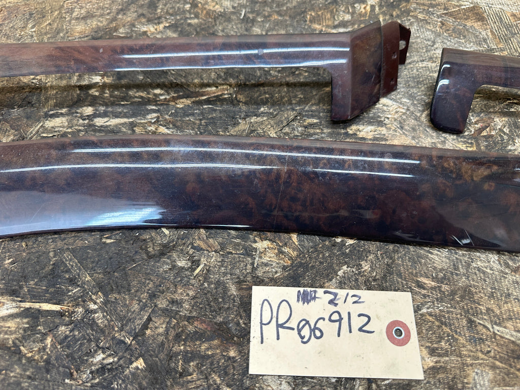 BMW 99-06 E46 6 PIECE BURLED WOOD INTERIOR TRIM SET OEM 8200720+8203826+MORE