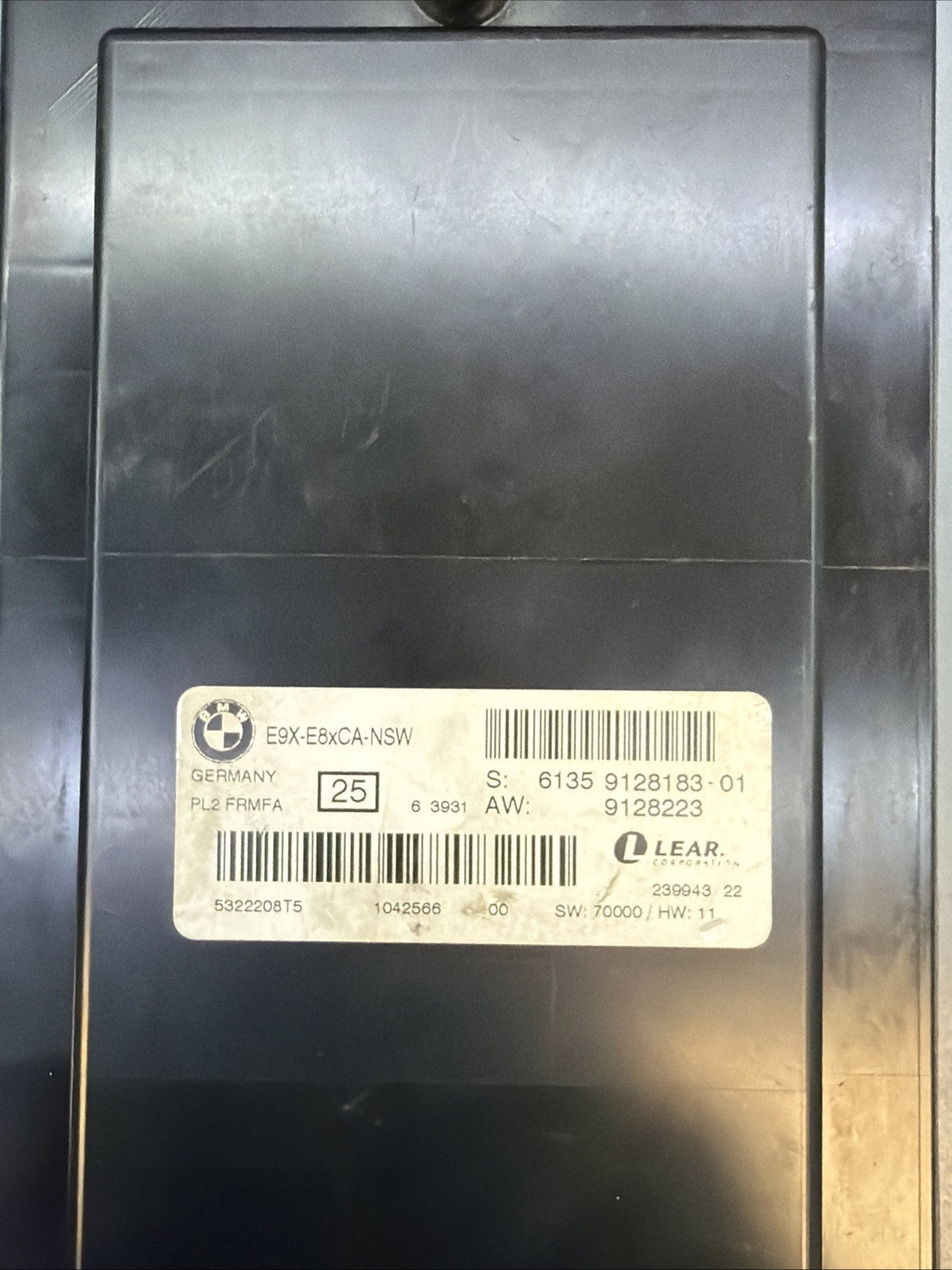 07-13 BMW 3 SERIES LIGHT CONTROL MODULE UNIT LCM PART NUMBER 9128183 OEM FRM2
