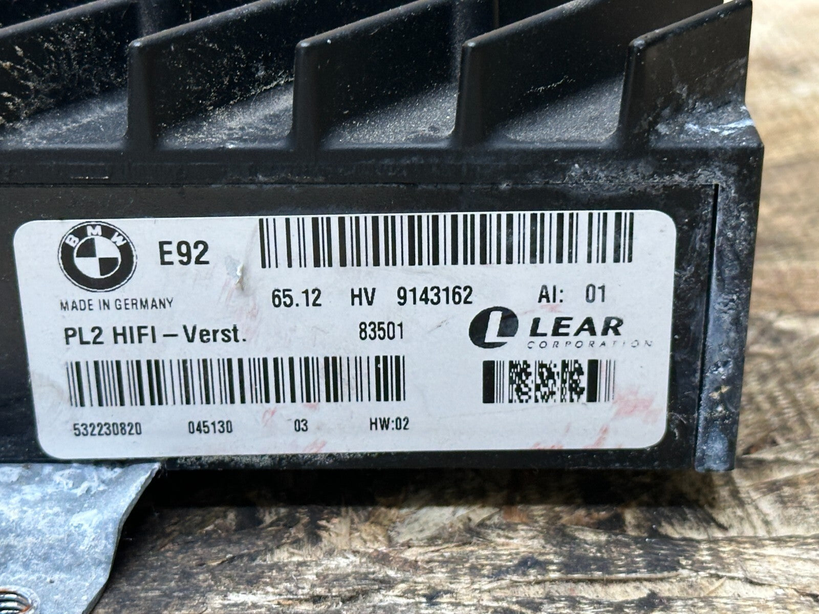 BMW 2006-2013 E92 LEAR HiFi SOUND SYSTEM AUDIO AMPLIFIER OEM 9143162