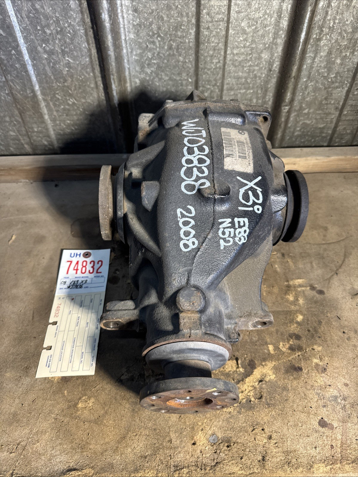 BMW REAR DIFFERENTIAL E83 SERIES X3i AUTOMATIC FINAL DRIVE 4.44 7567993