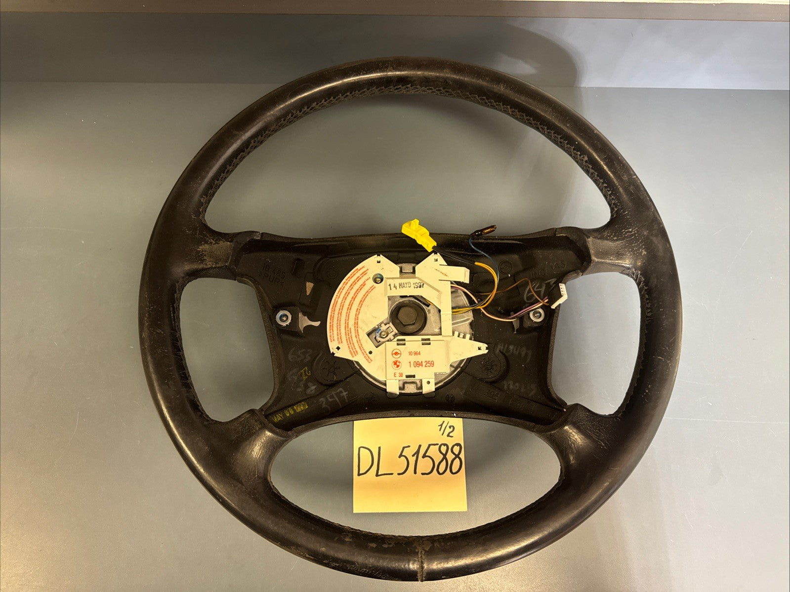 1998 BMW 740iL E38 4 Spoke Leather Steering Wheel OEM Used