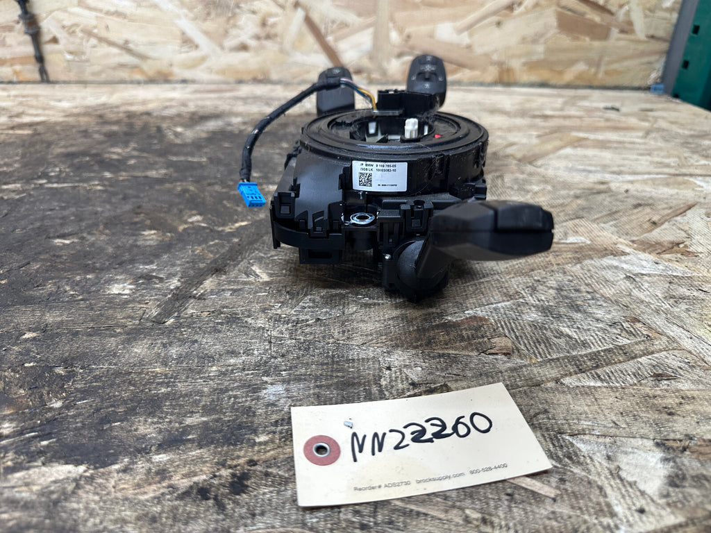 BMW 06-12 E90 STEERING COLUMN SWITCH MODULE COMPLETE W CLOCK SPRING OEM 9169755