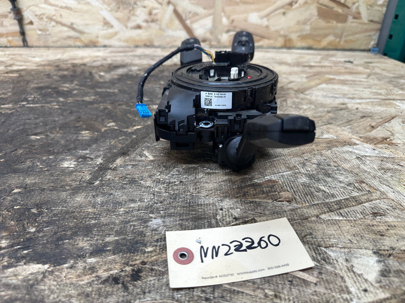 BMW 06-12 E90 STEERING COLUMN SWITCH MODULE COMPLETE W CLOCK SPRING OEM 9169755