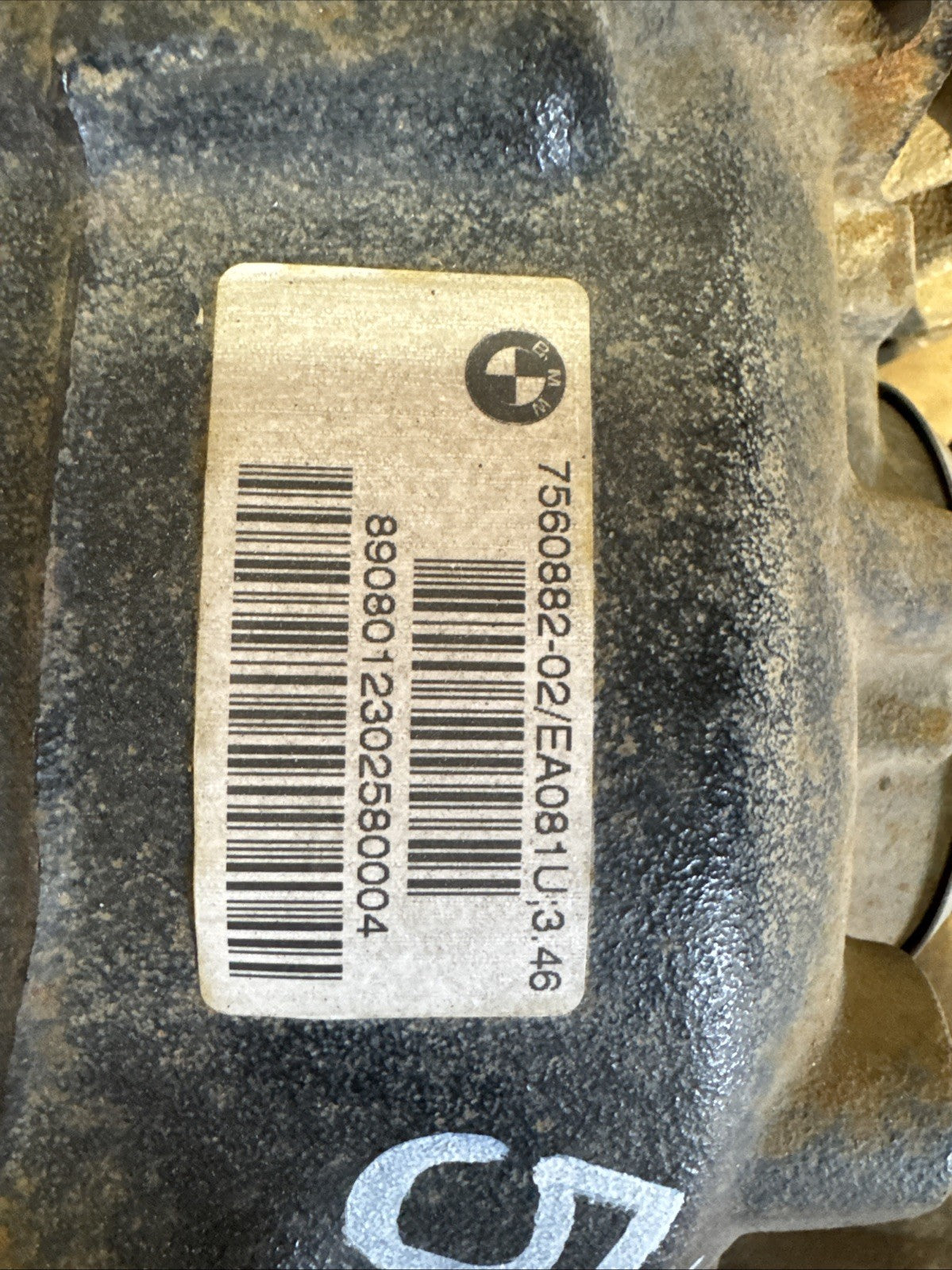 BMW REAR DIFFERENTIAL E61 SERIES 535Xi AUTOMATIC FINAL DRIVE 3.46 7560882
