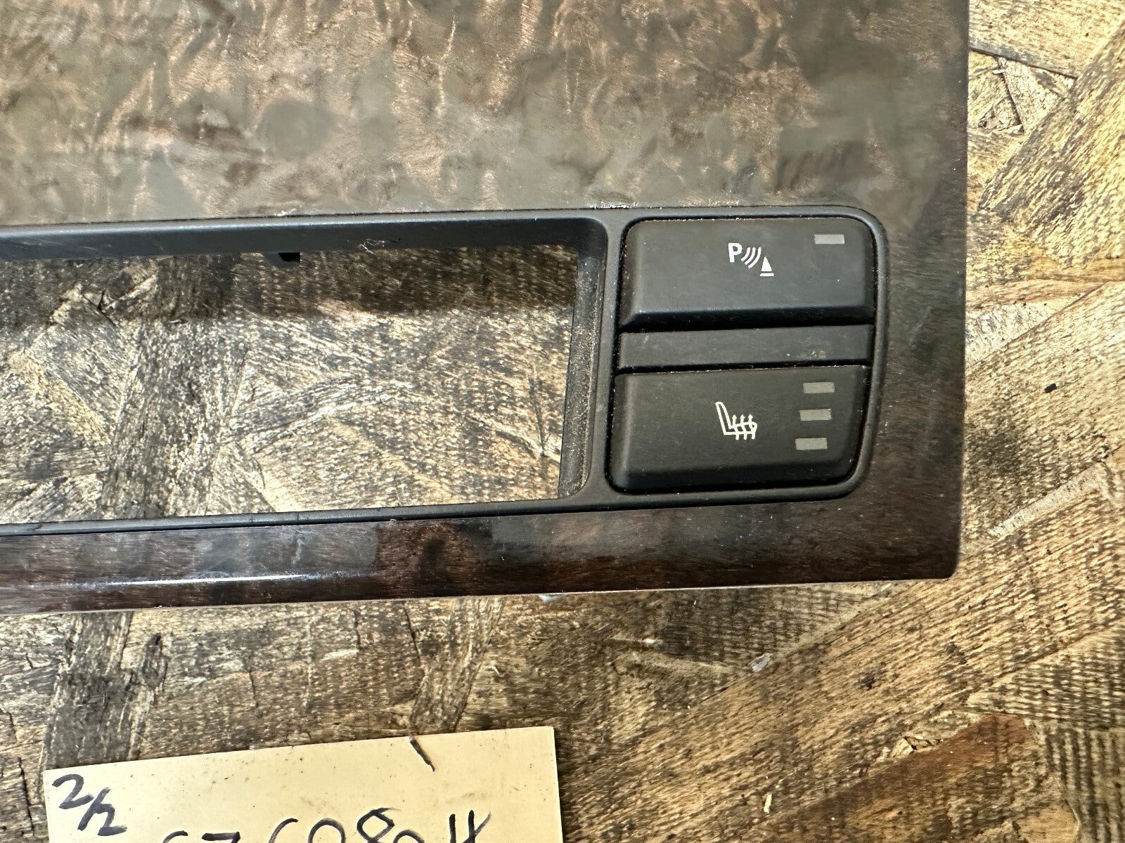 BMW 08-10 E60 5 SERIES HEATED SEAT TRUNK RELEASE DTC SWITCH PANEL WOOD 6978690