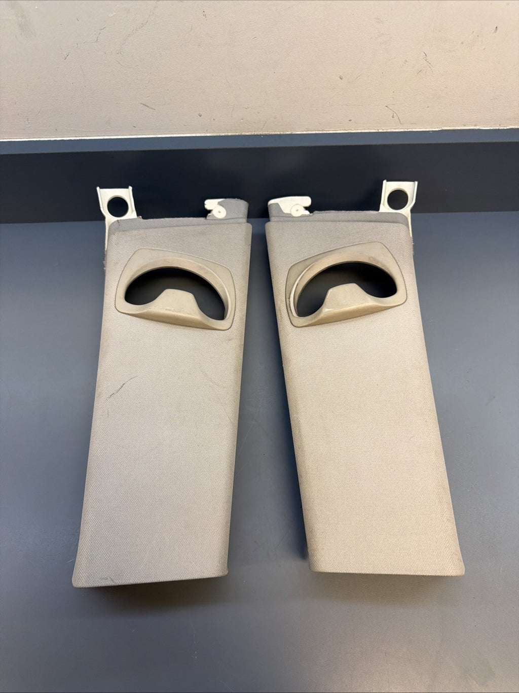 BMW E92 Right & Left Side B Pillar Center Post Trim Panel Gray 7117470 7117469