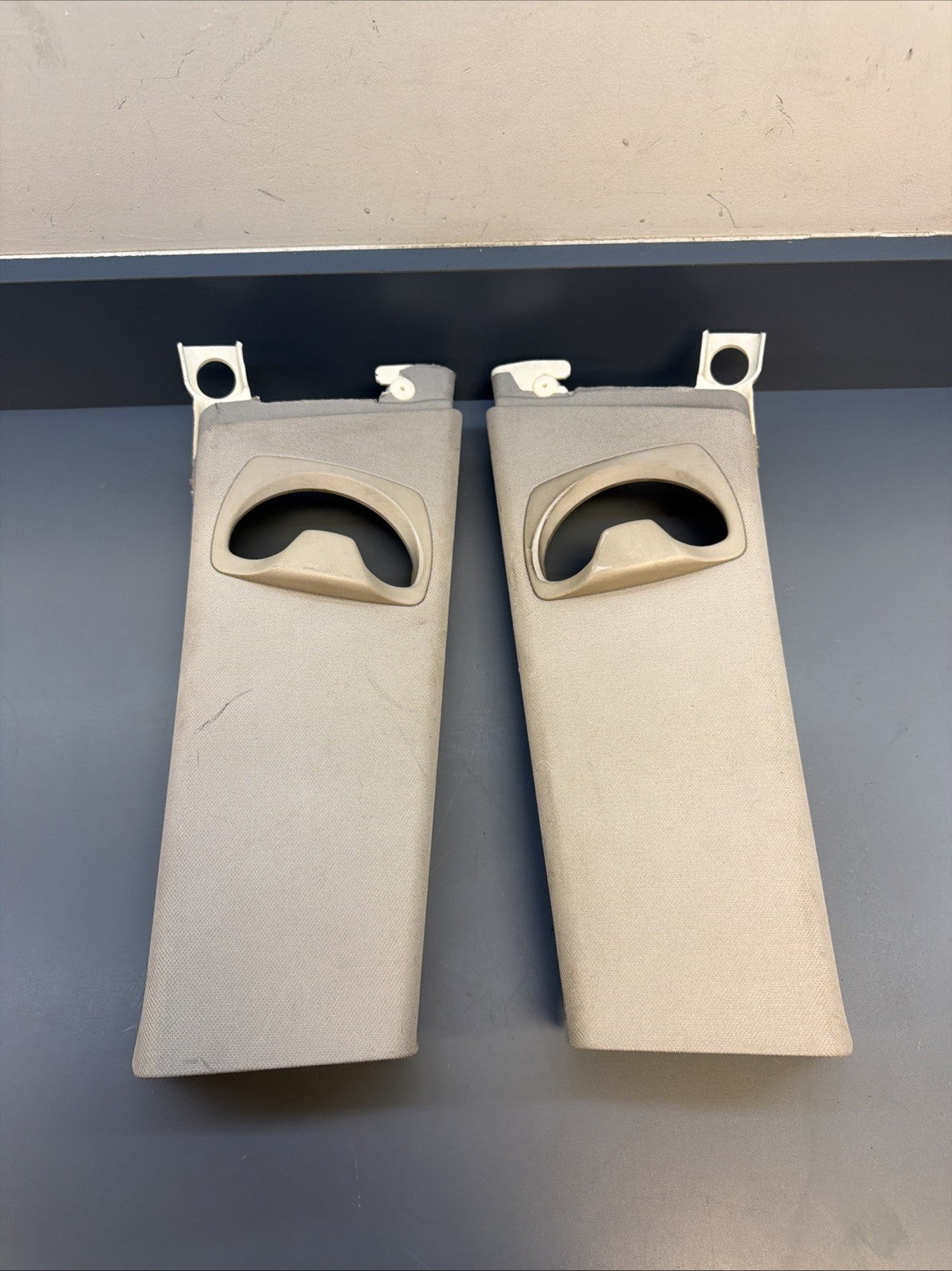 BMW E92 Right & Left Side B Pillar Center Post Trim Panel Gray 7117470 7117469
