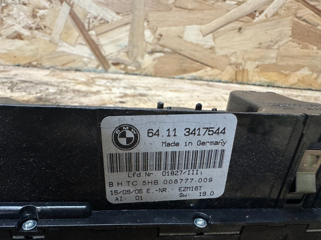 BMW 03-10 E83 X3 FRONT CENTER CONSOLE CLIMATE CONTROL PANEL BLACK OEM 3417544